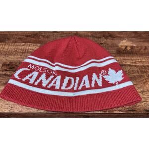 Molson Canadian Beanie Red White Cap Hat